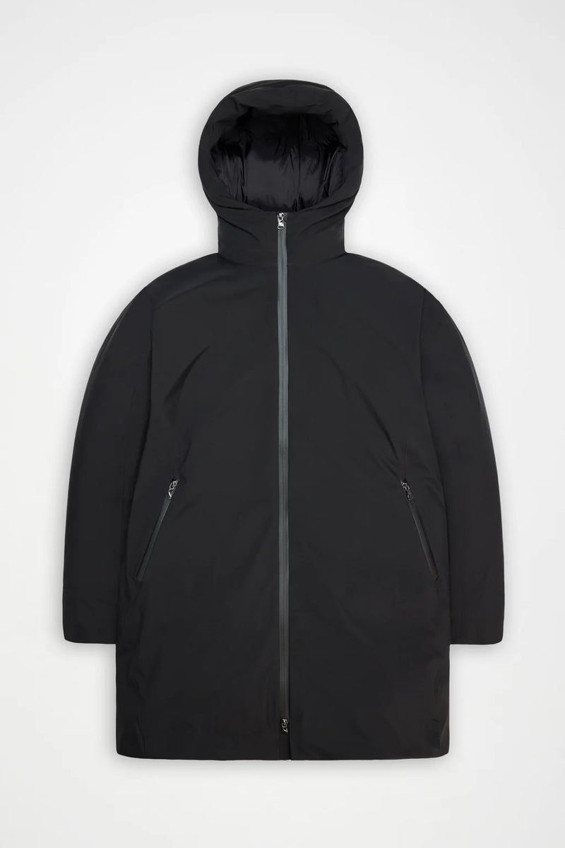 Sarna Long Puffer Jacket, Black