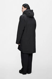 Sarna Long Puffer Jacket, Black