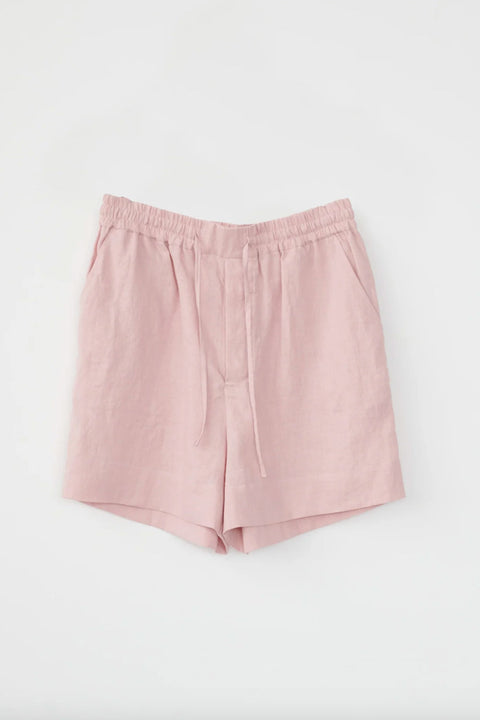 Light Linen Shorts, Dusty Pink