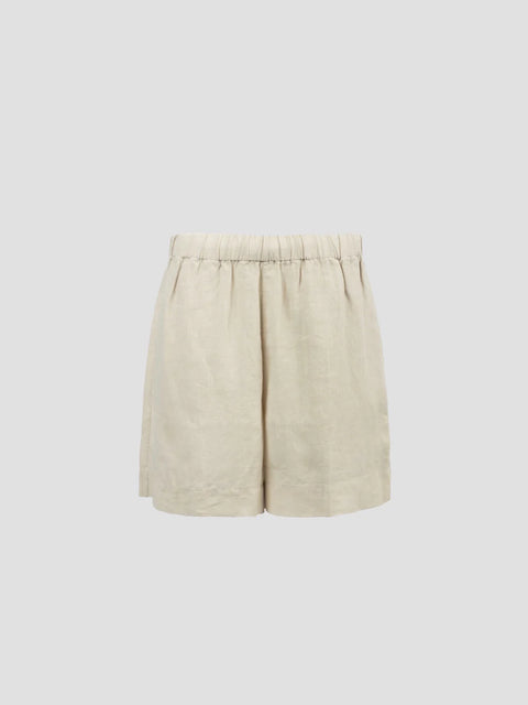 Vega Linen Shorts, Nature