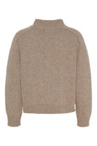 Silje knitted pullover, Light Brown Melange