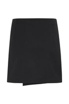 GZpaula melange MW wrap skirt, Black