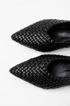 Soledad woven slingback sandal, Black