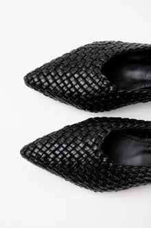 Soledad woven slingback sandal, Black