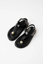 Spiaggia T-bar sandals, Black
