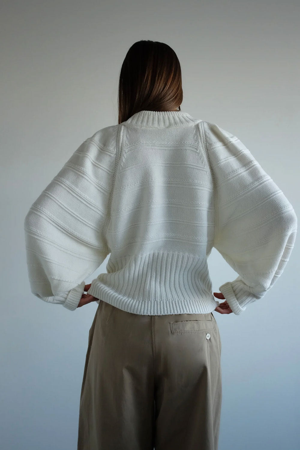 Keasey Wool Pullover, Off-white