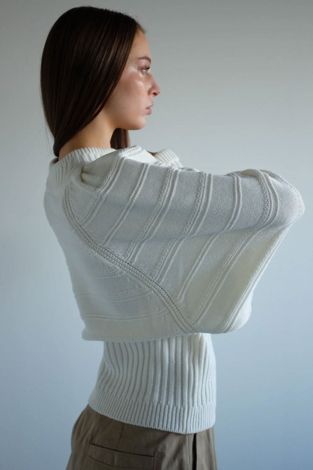 Keasey Wool Pullover, Off-white