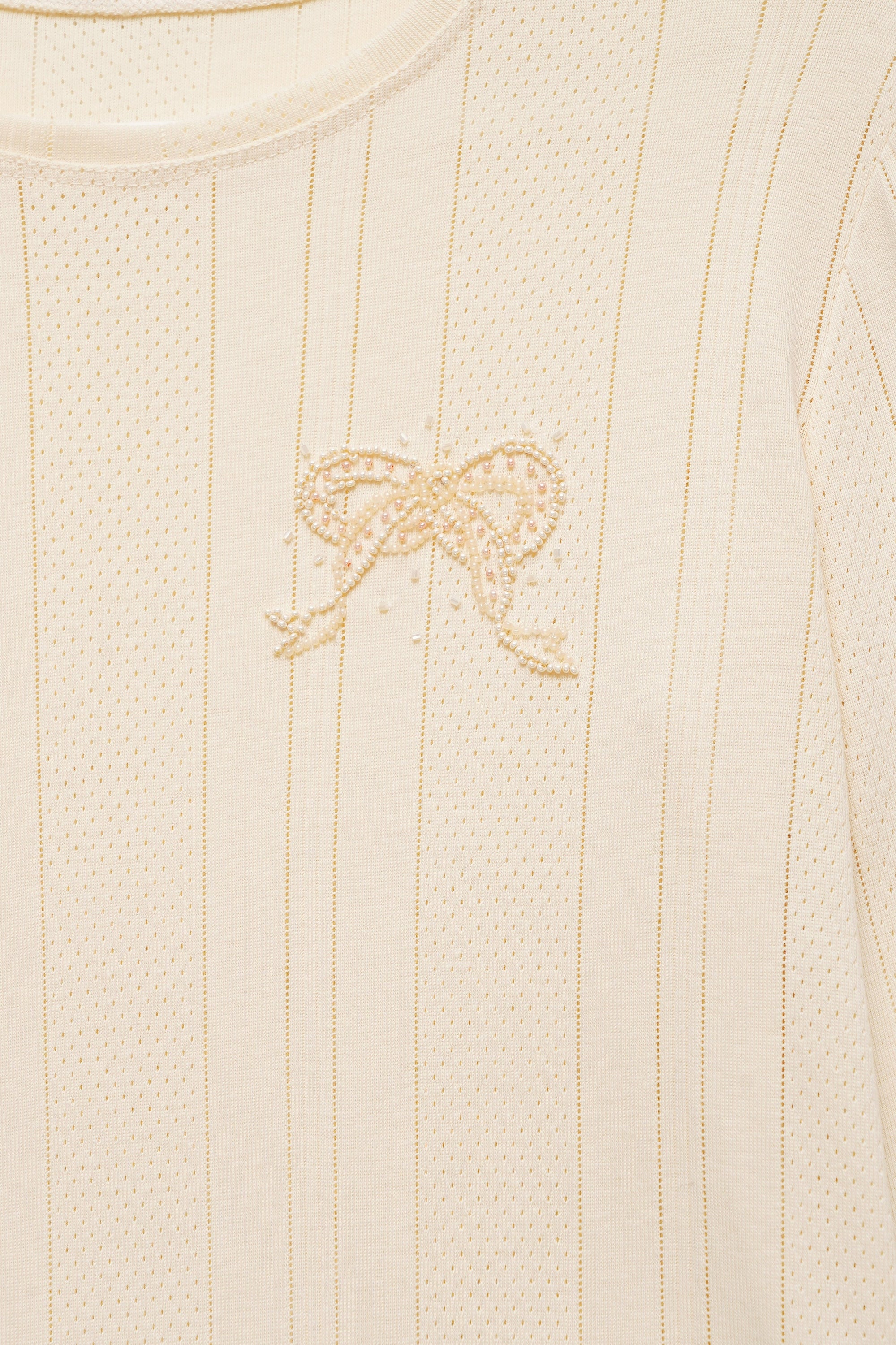 Textured Long Sleeve, Milk