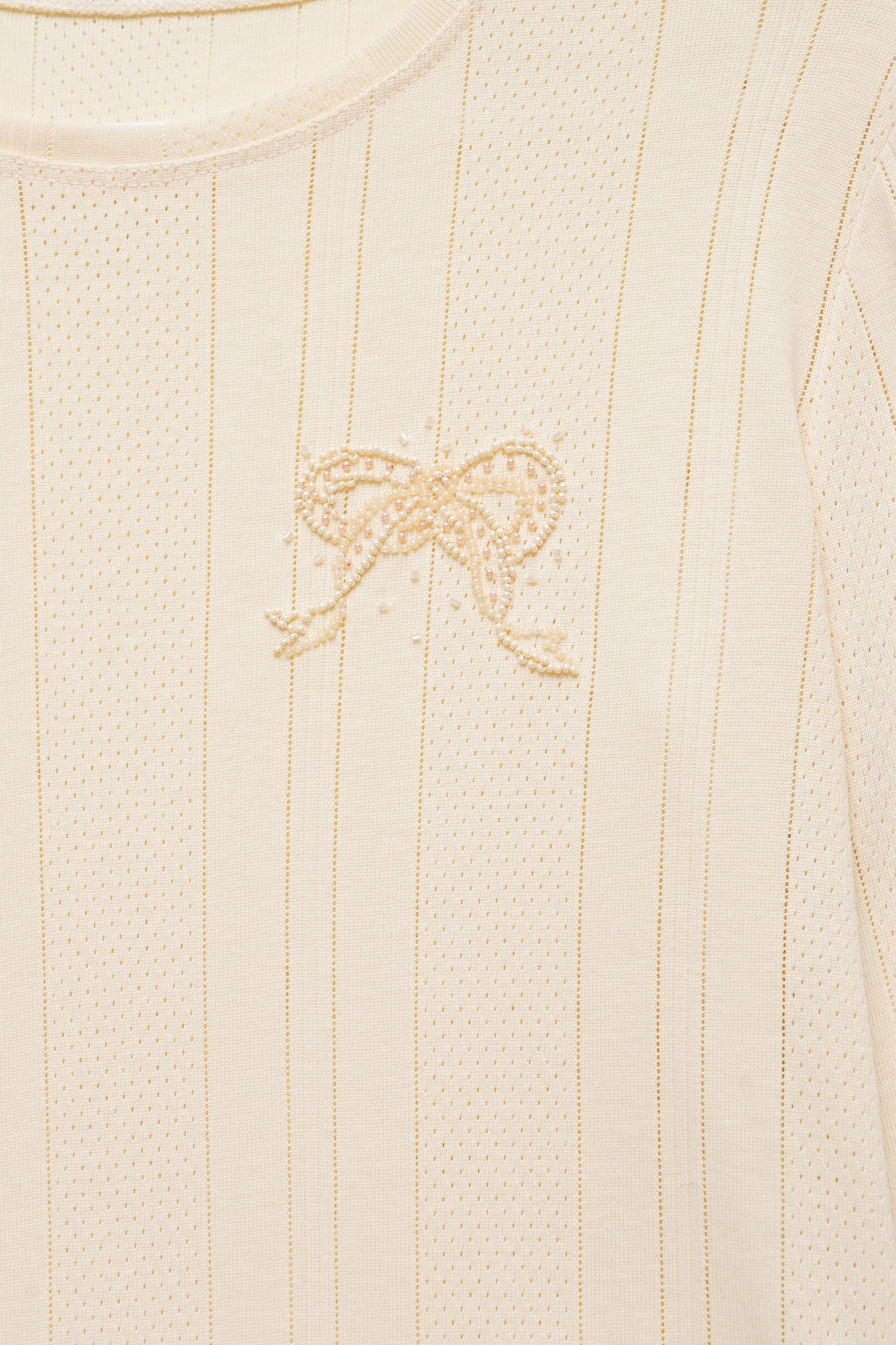 Textured Long Sleeve, Milk