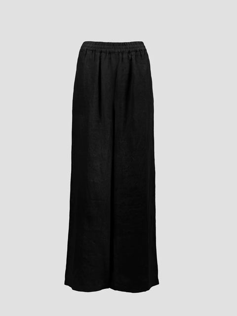 Vega Linen Pants, Black
