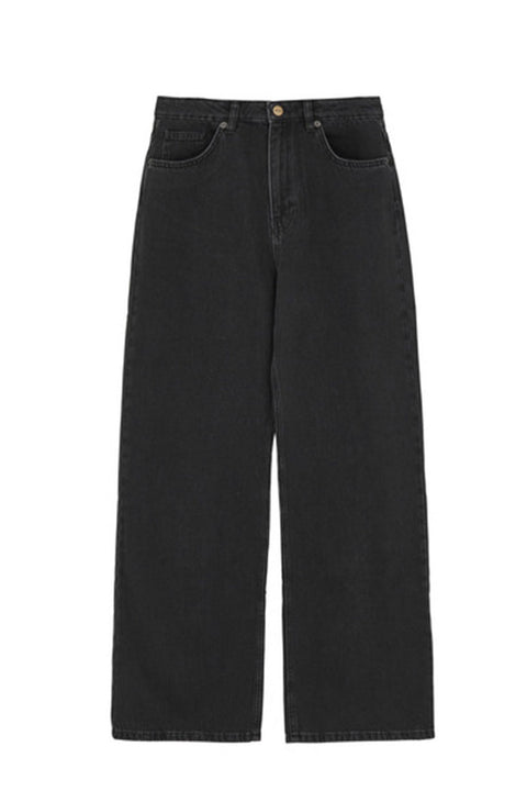 Willow wide jeans, Washed Black
