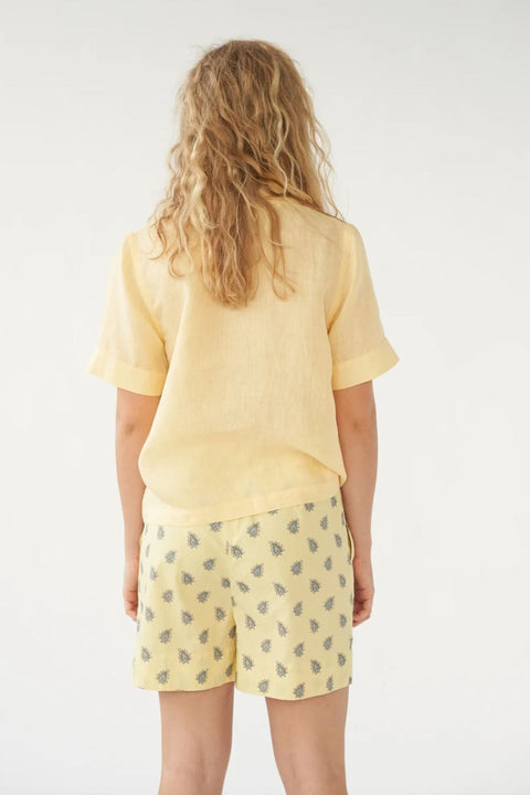 Les Olivades Poplin Shorts, Yellow