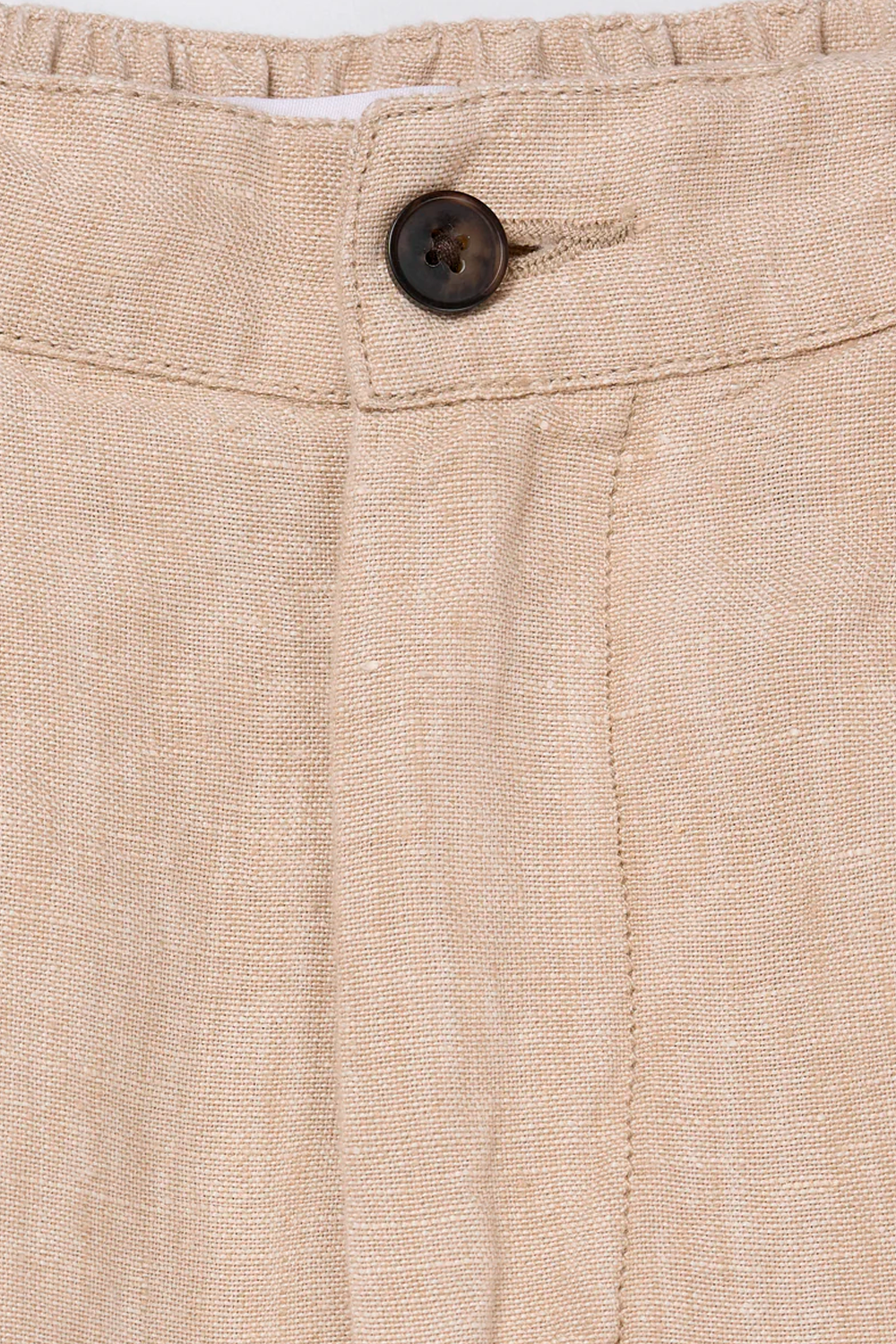 Natural linen baggy shorts, Light feather gray