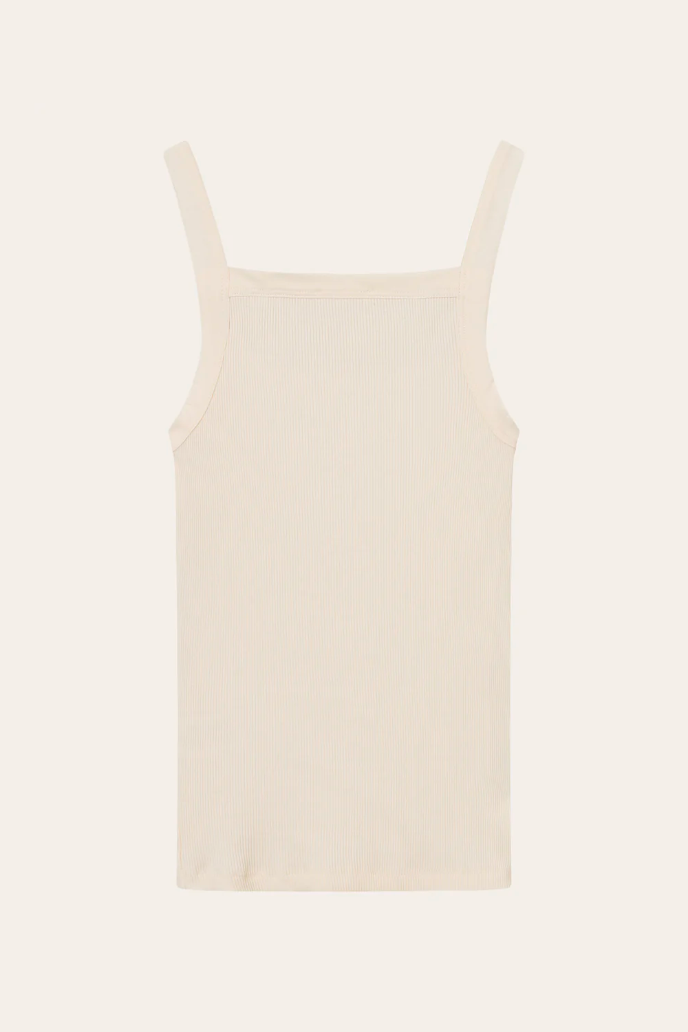 Rib strap top, Buttercream
