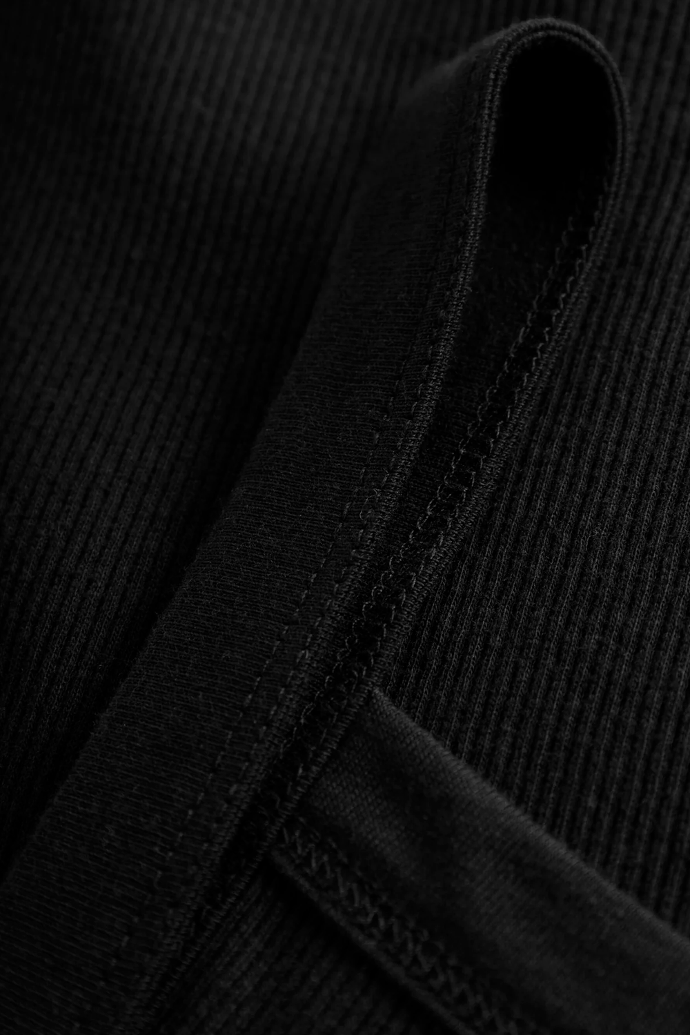 Rib strap top, Black Jet