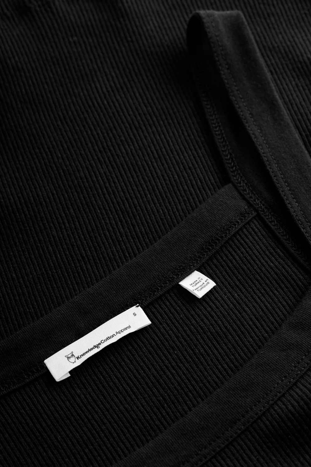 Rib strap top, Black Jet