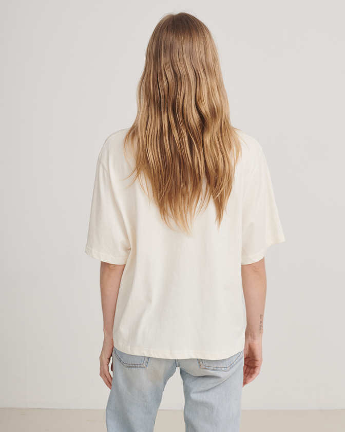 Andy Oversized Tee, Light Cream
