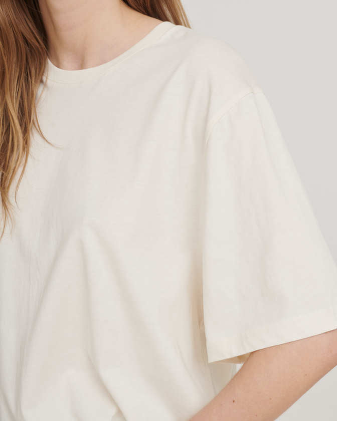 Andy Oversized Tee, Light Cream