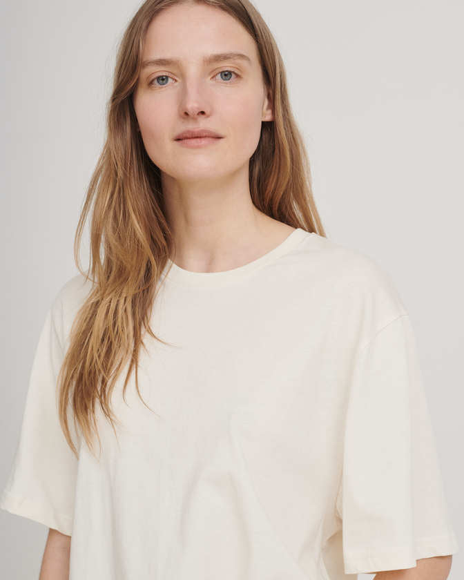 Andy Oversized Tee, Light Cream