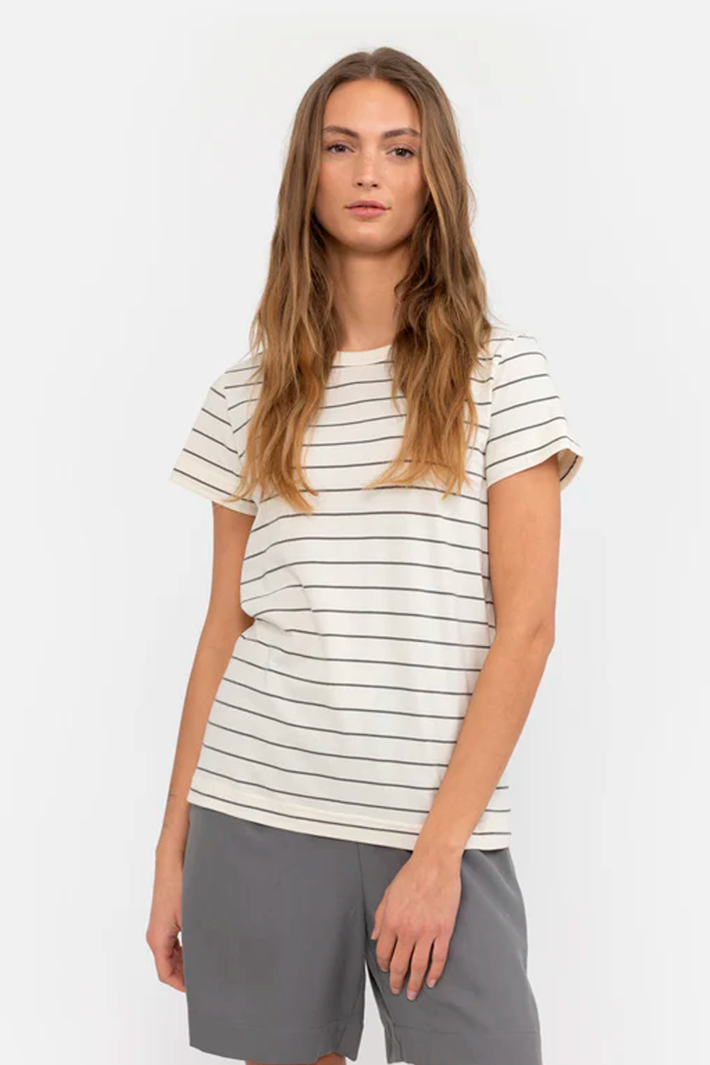 Signe Striped T-shirt, Buttercream