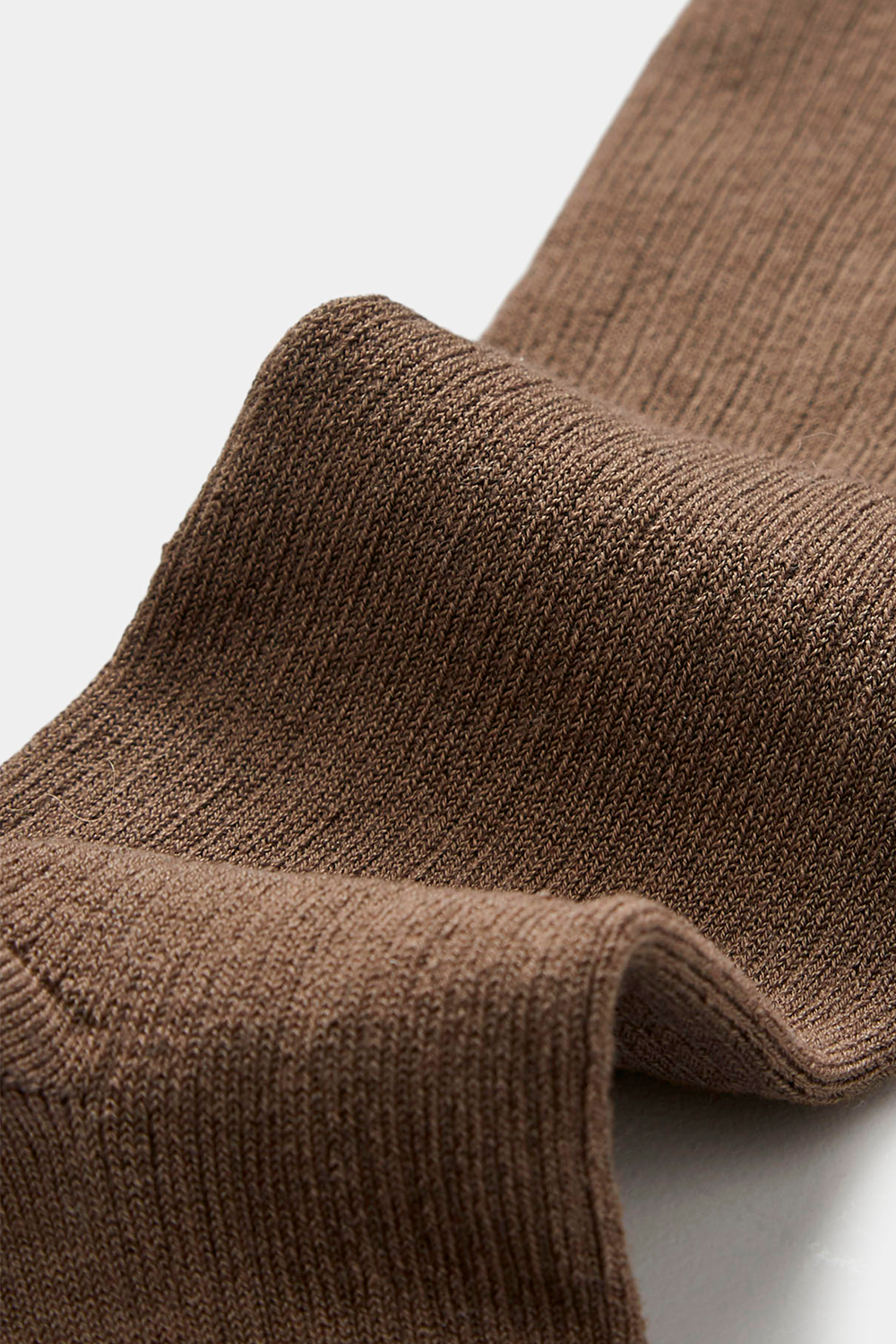 Cotton Rib Socks, Chestnut