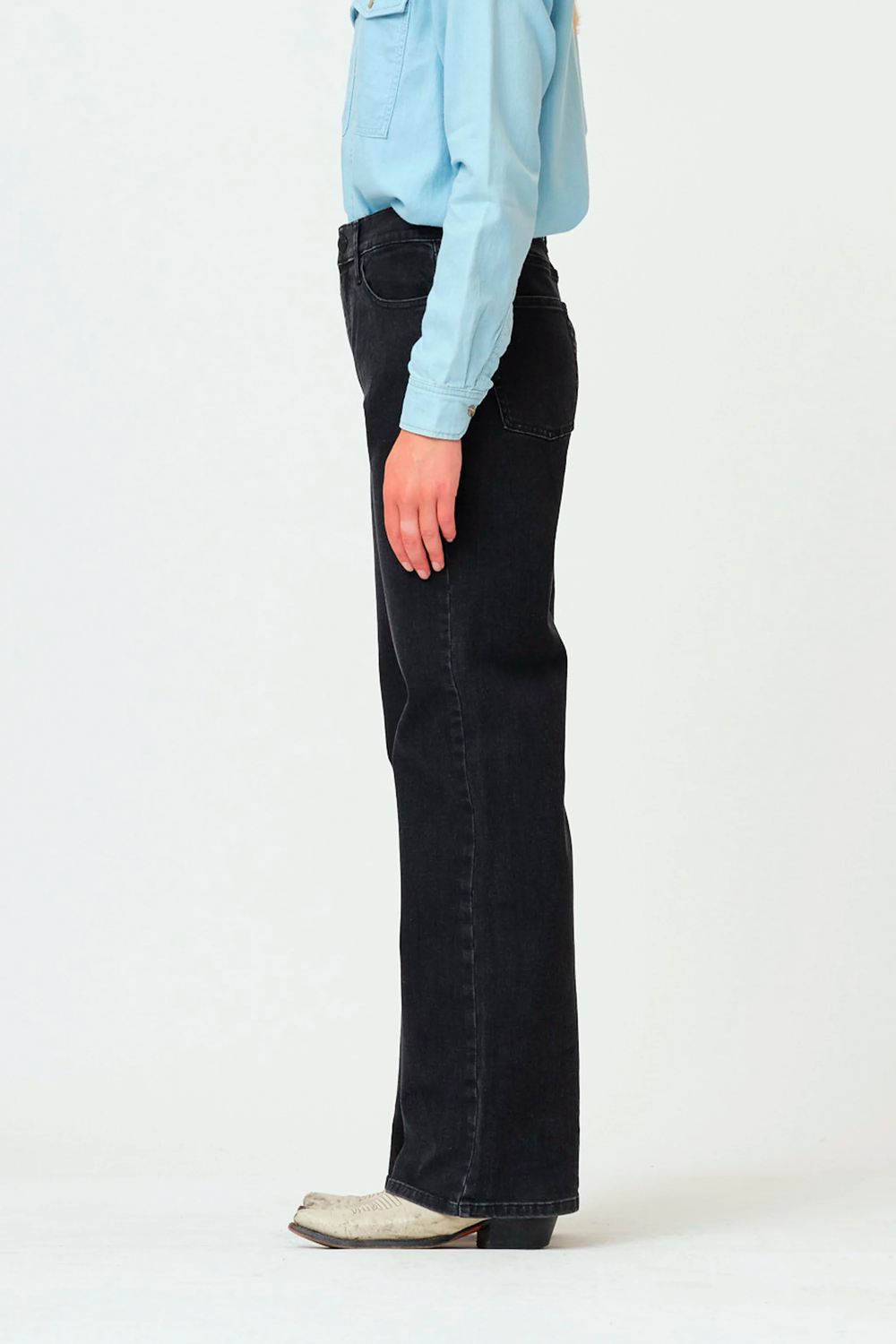 Brown Straight Jeans, Original Black