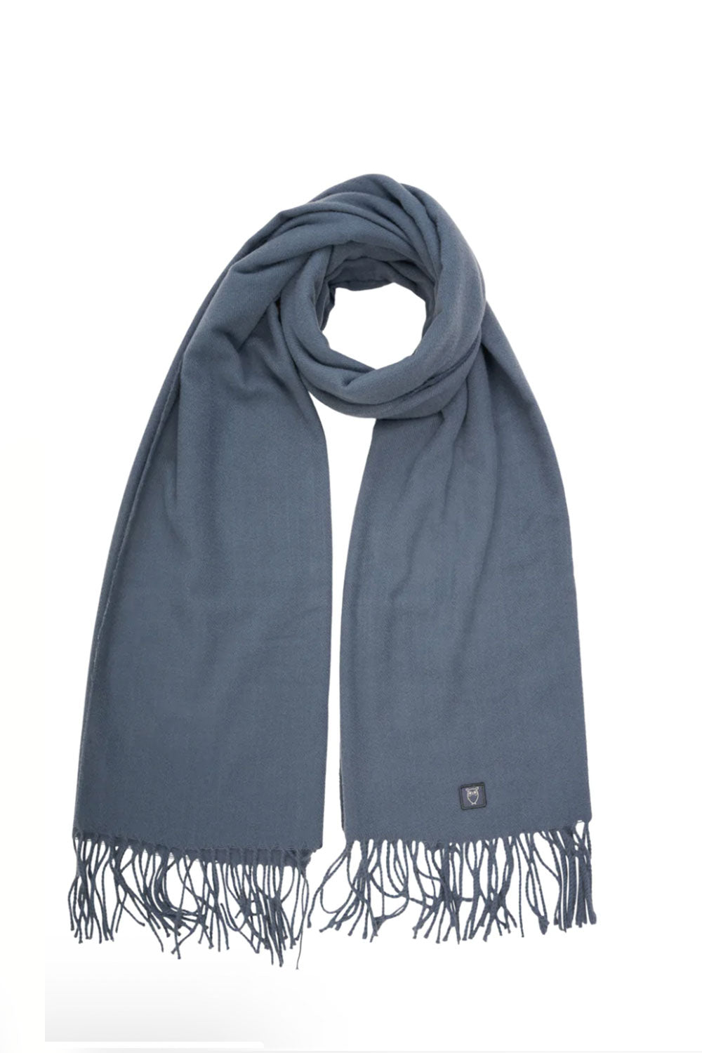 Solid Woven scarf, China Blue