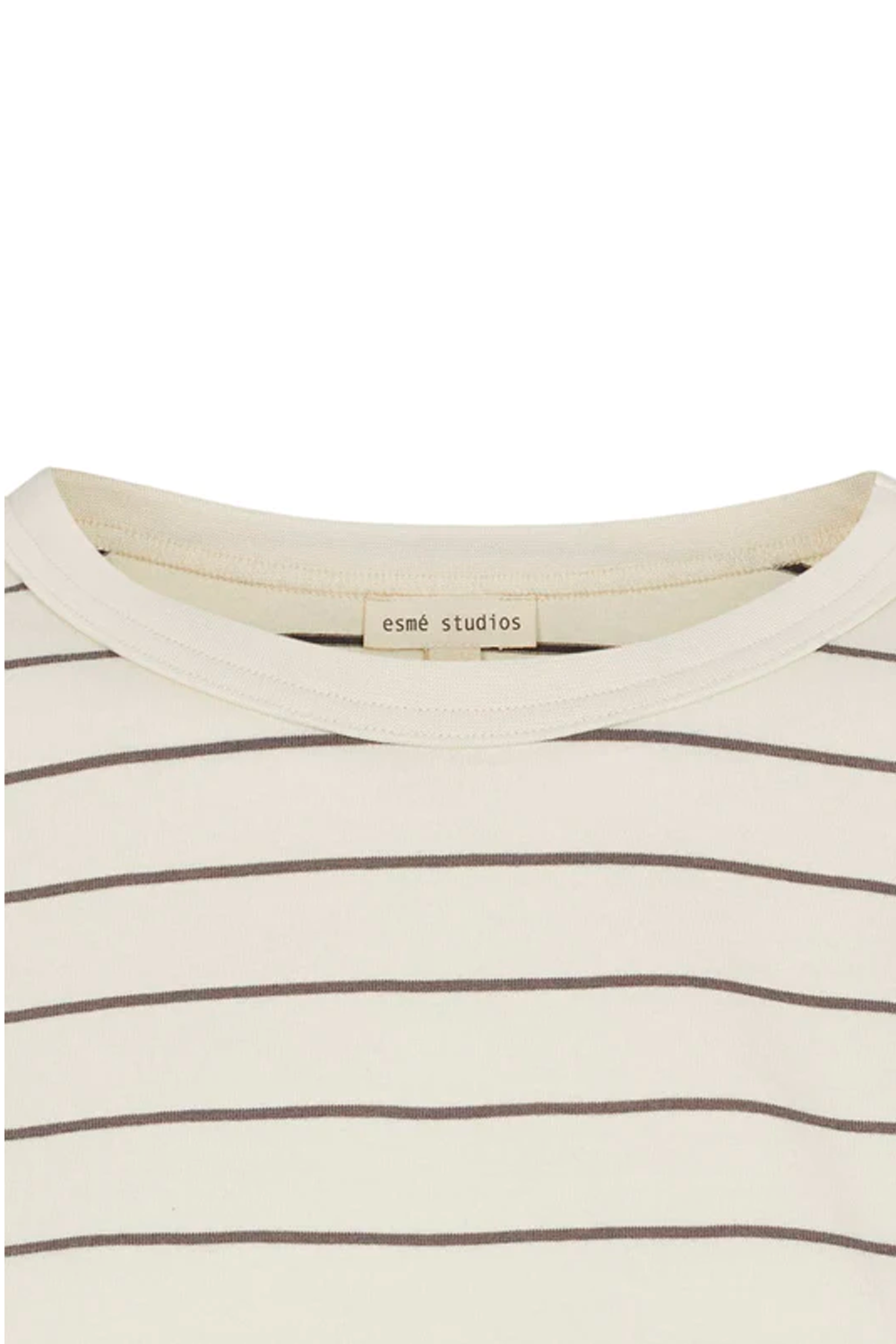 Signe Striped Boxy T-shirt, Buttercream
